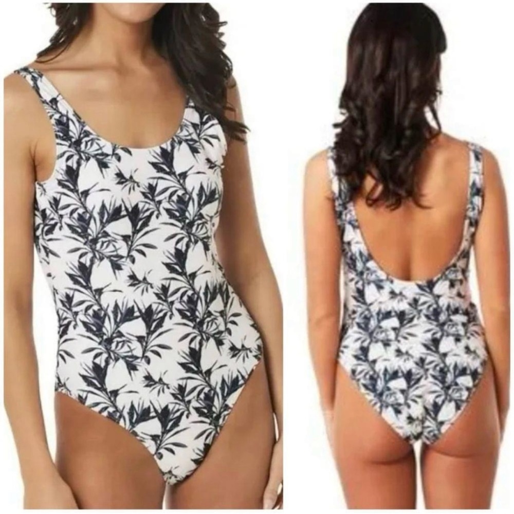 Nicole Miller One-Piece Swimsuit Moonless Night Print S Beach Pool Summer NWT